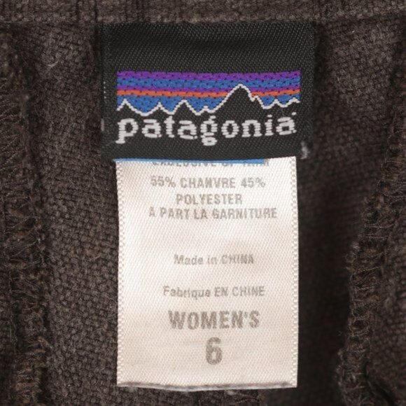 Patagonia Women's Size 6 Brown Hemp Blend Flat Front Straight Leg Casual Pants - Picture 9 of 11